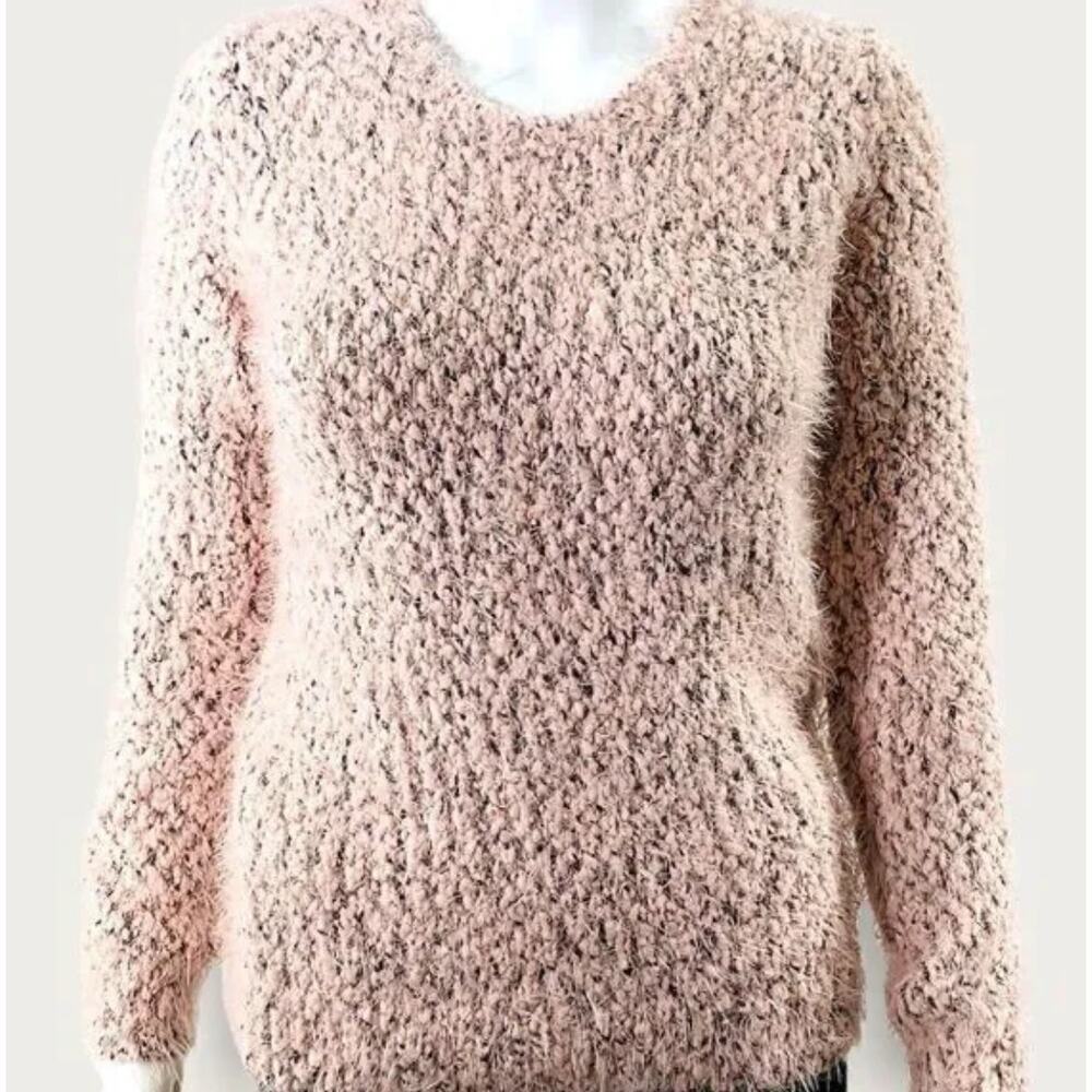 Harper Canyon Girls Sweater XL Pink Fuzzy Sparkle Eyelash Knit Pullover 14/16 - Picture 2 of 7